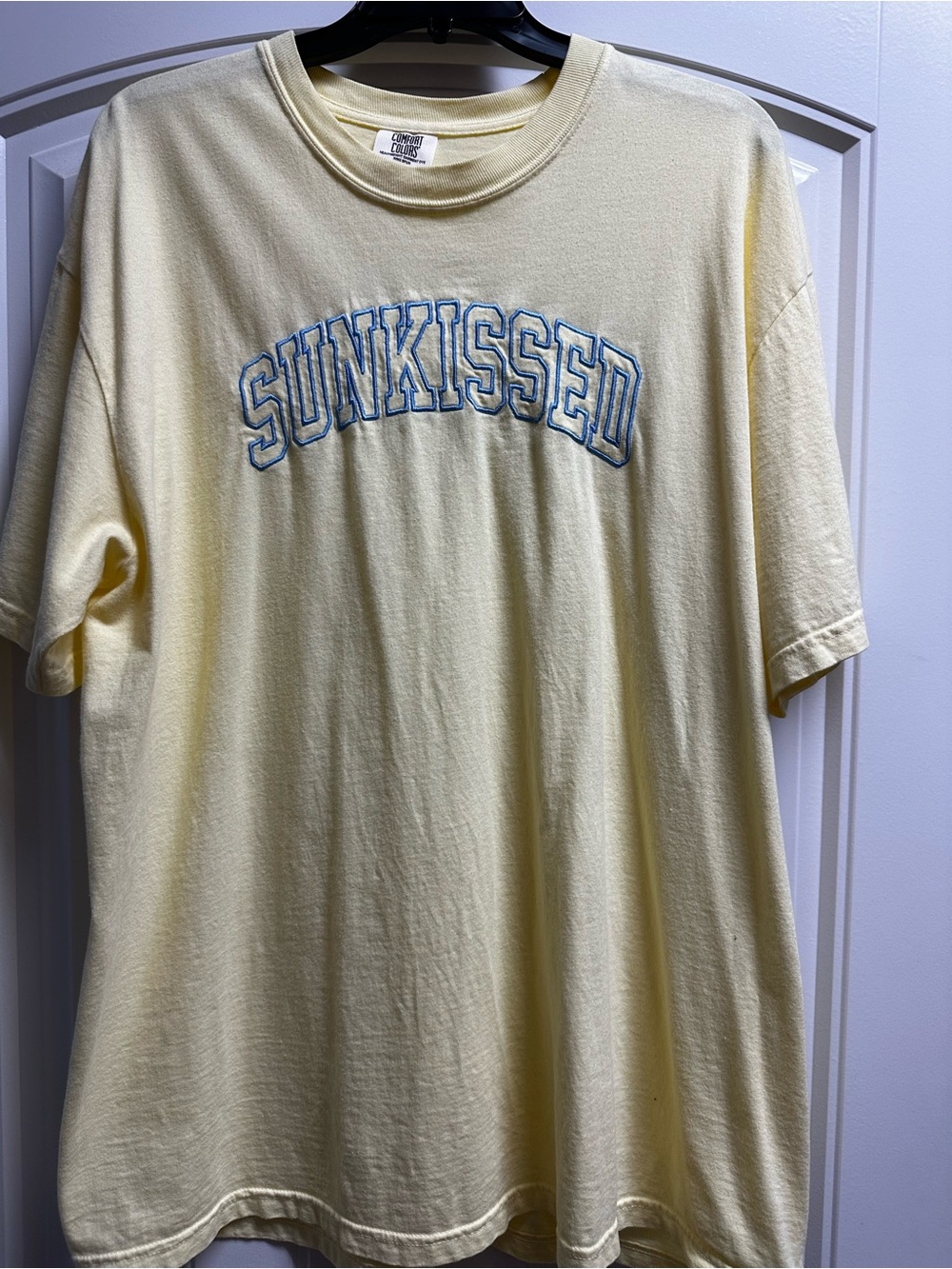 Comfort Colors Sunkissed Short Sleeve Tee in Pale Yellow